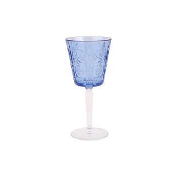 Vietri Barocco Wine Glass - Cobalt